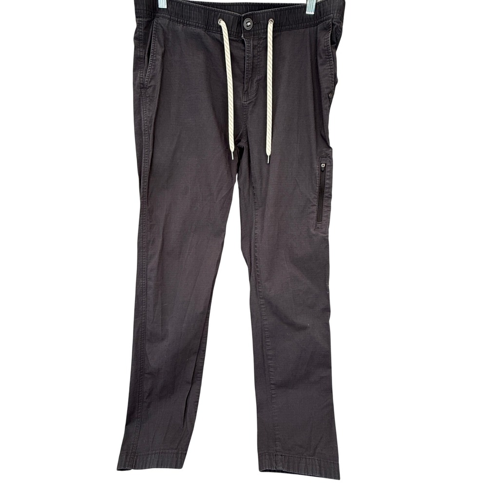 Vuori Ripstop Climber Pants Womens Large Charcoal Grey Organic Cotton Stretch